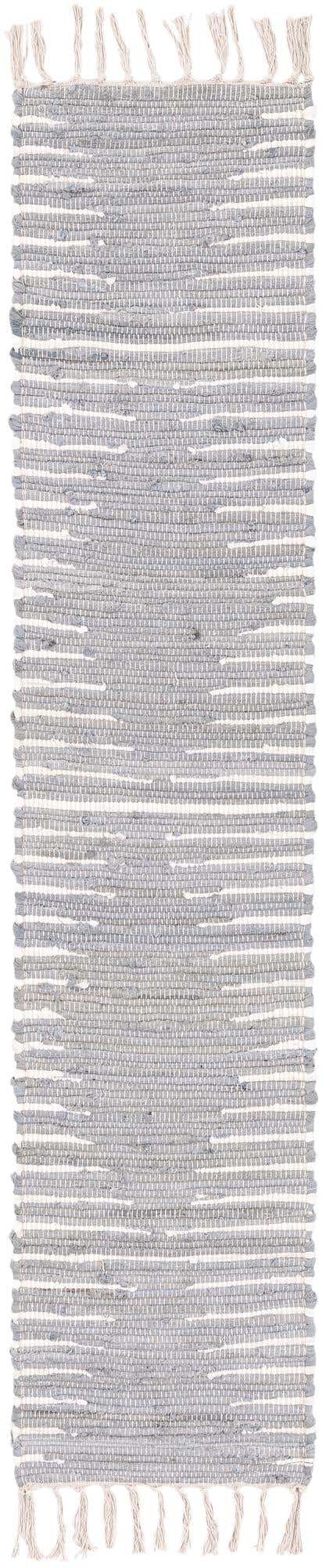 Light Gray 1' 2 x 6' 1 Chindi Cotton Table Runner