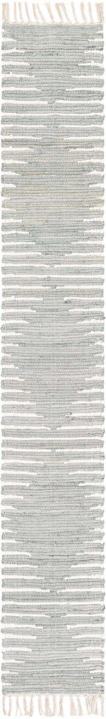Light Gray 1' 2 x 8' Chindi Cotton Table Runner