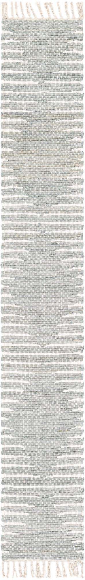 Light Gray 1' 2 x 8' Chindi Cotton Table Runner