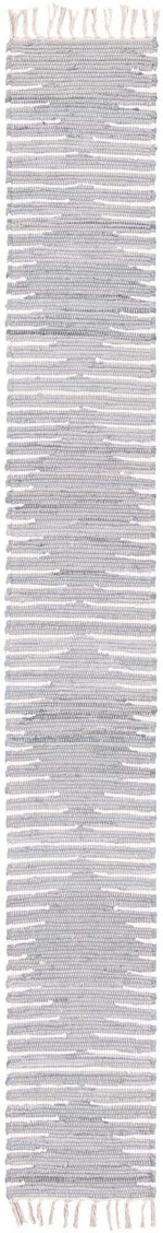 Light Gray 1' 2 x 10' Chindi Cotton Table Runner