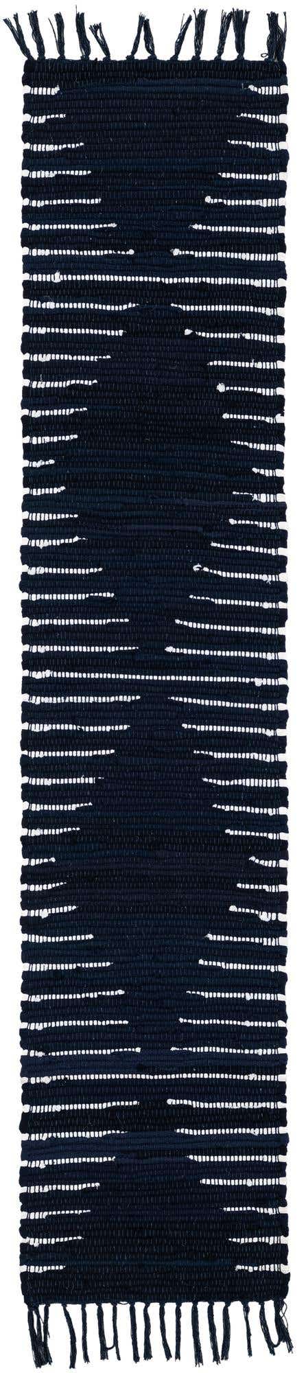 Navy Blue 1' 2 x 6' 1 Chindi Cotton Table Runner