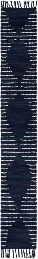 Navy Blue 1' 2 x 8' Chindi Cotton Table Runner