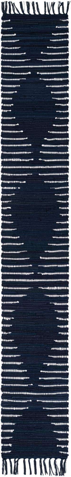 Navy Blue 1' 2 x 8' Chindi Cotton Table Runner