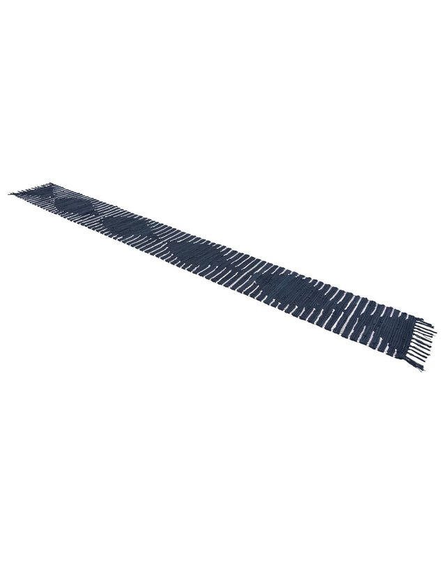 Navy Blue 1' 2 x 10' Chindi Cotton Table Runner