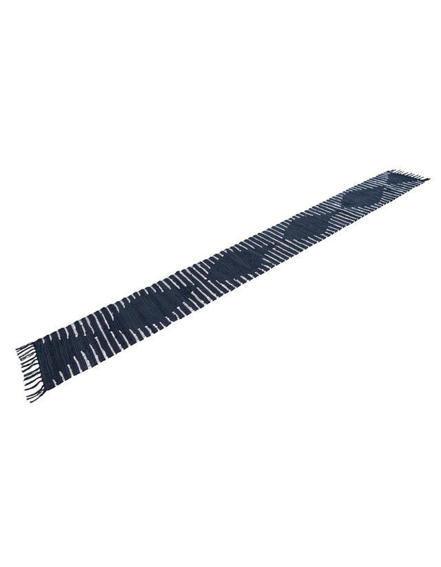 Navy Blue 1' 2 x 10' Chindi Cotton Table Runner