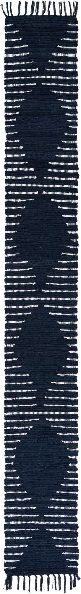 Navy Blue 1' 2 x 10' Chindi Cotton Table Runner