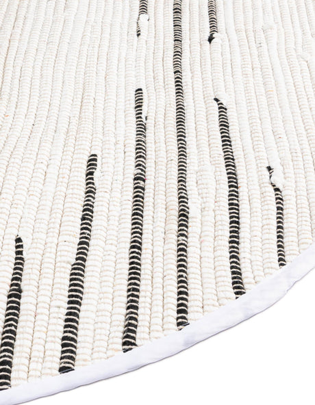 White 2' 2 x 3' 7 Chindi Cotton Hearth Half-Round Semicircle Area Rug Interior Design Home Decor Carpet Mat for Sale at Rug Engine