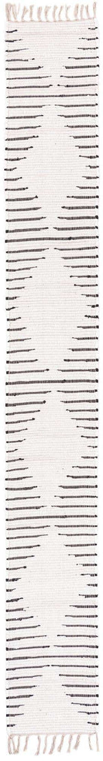 White 1' 2 x 10' Chindi Cotton Table Runner