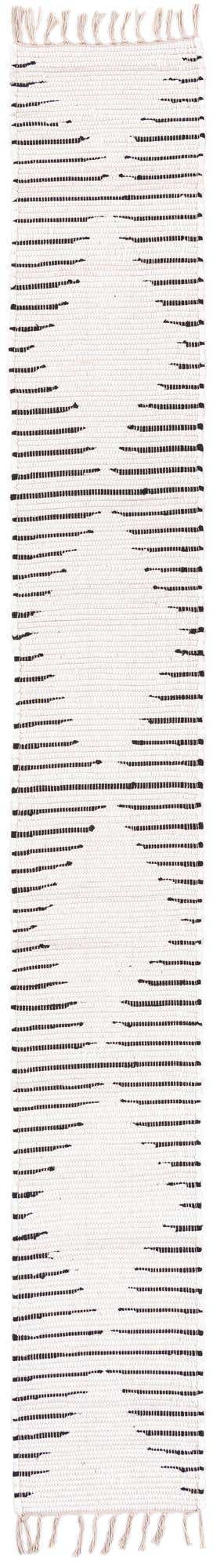 White 1' 2 x 10' Chindi Cotton Table Runner