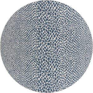 Blue 10' 8 x 10' 8 Jill Zarin Outdoor Round Area Rug Weather Resistant for Patio, Deck, Terrace, Balcony, Porch Durable 100% Polypropylene Carpet for Outside for Sale at Rug Engine