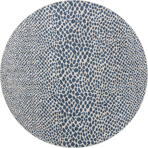 Blue 13' 1 x 13' 1 Jill Zarin Outdoor Round Area Rug Weather Resistant for Patio, Deck, Terrace, Balcony, Porch Durable 100% Polypropylene Carpet for Outside for Sale at Rug Engine