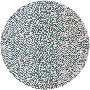 Teal 10' 8 x 10' 8 Jill Zarin Outdoor Round Area Rug Weather Resistant for Patio, Deck, Terrace, Balcony, Porch Durable 100% Polypropylene Carpet for Outside for Sale at Rug Engine