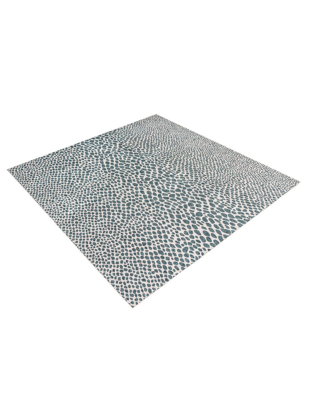 Teal 13' 1 x 13' 1 Jill Zarin Outdoor Square Area Rug Weather Resistant for Patio, Deck, Terrace, Balcony, Porch Durable 100% Polypropylene Carpet for Outside for Sale at Rug Engine
