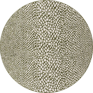 Green 10' 8 x 10' 8 Jill Zarin Outdoor Round Area Rug Weather Resistant for Patio, Deck, Terrace, Balcony, Porch Durable 100% Polypropylene Carpet for Outside for Sale at Rug Engine