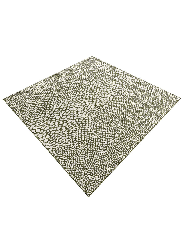 Green 10' 8 x 10' 8 Jill Zarin Outdoor Square Area Rug Weather Resistant for Patio, Deck, Terrace, Balcony, Porch Durable 100% Polypropylene Carpet for Outside for Sale at Rug Engine
