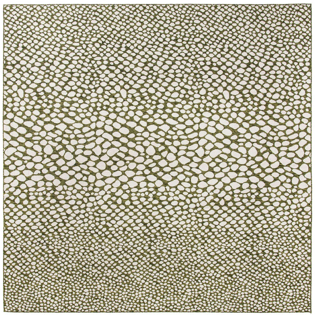 Green 13' 1 x 13' 1 Jill Zarin Outdoor Square Area Rug Weather Resistant for Patio, Deck, Terrace, Balcony, Porch Durable 100% Polypropylene Carpet for Outside for Sale at Rug Engine