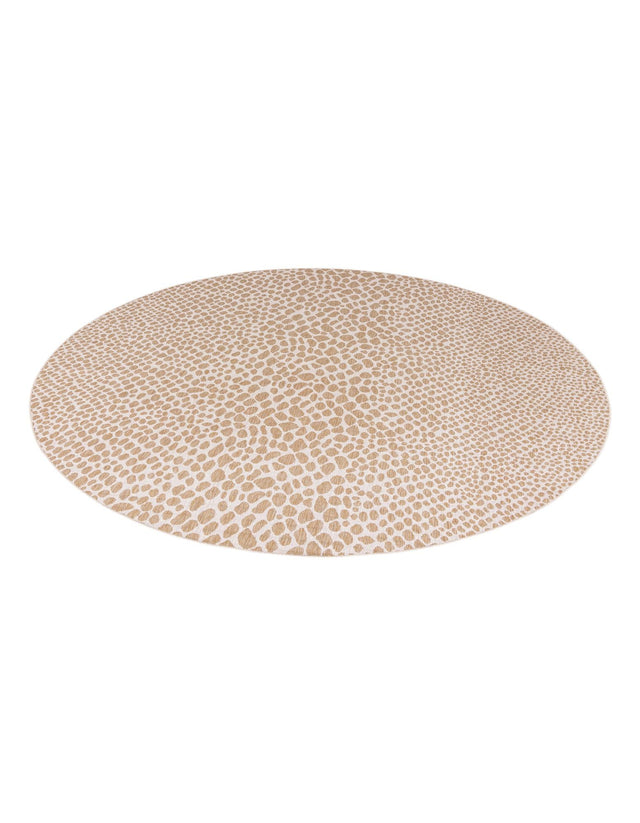 Dark Beige 10' 8 x 10' 8 Jill Zarin Outdoor Round Area Rug Weather Resistant for Patio, Deck, Terrace, Balcony, Porch Durable 100% Polypropylene Carpet for Outside for Sale at Rug Engine