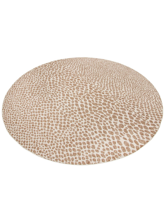 Dark Beige 13' 1 x 13' 1 Jill Zarin Outdoor Round Area Rug Weather Resistant for Patio, Deck, Terrace, Balcony, Porch Durable 100% Polypropylene Carpet for Outside for Sale at Rug Engine