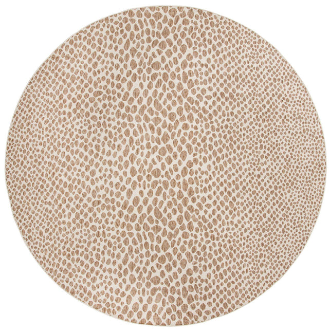Dark Beige 13' 1 x 13' 1 Jill Zarin Outdoor Round Area Rug Weather Resistant for Patio, Deck, Terrace, Balcony, Porch Durable 100% Polypropylene Carpet for Outside for Sale at Rug Engine