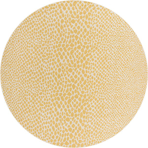 Yellow Ivory 10' 8 x 10' 8 Jill Zarin Outdoor Round Area Rug Weather Resistant for Patio, Deck, Terrace, Balcony, Porch Durable 100% Polypropylene Carpet for Outside for Sale at Rug Engine