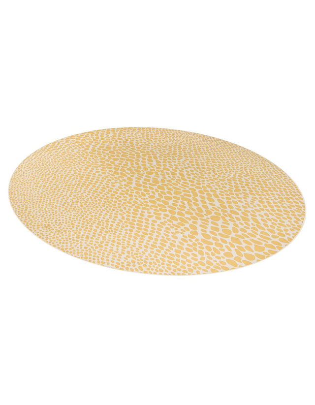 Yellow Ivory 13' 1 x 13' 1 Jill Zarin Outdoor Round Area Rug Weather Resistant for Patio, Deck, Terrace, Balcony, Porch Durable 100% Polypropylene Carpet for Outside for Sale at Rug Engine