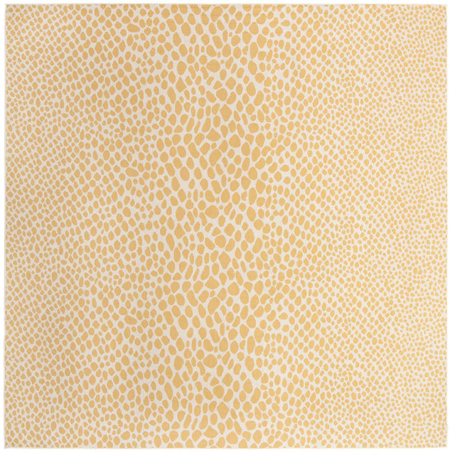 Yellow Ivory 13' 1 x 13' 1 Jill Zarin Outdoor Square Area Rug Weather Resistant for Patio, Deck, Terrace, Balcony, Porch Durable 100% Polypropylene Carpet for Outside for Sale at Rug Engine