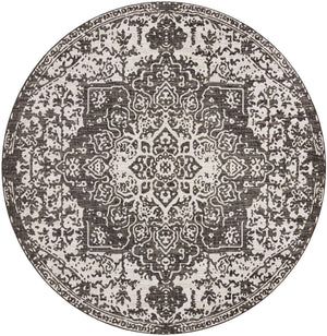 Charcoal Gray 10' 8 x 10' 8 Jill Zarin Outdoor Round Area Rug Weather Resistant for Patio, Deck, Terrace, Balcony, Porch Durable 100% Polypropylene Carpet for Outside for Sale at Rug Engine