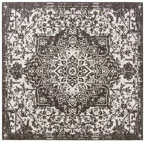 Charcoal Gray 10' 8 x 10' 8 Jill Zarin Outdoor Square Area Rug Weather Resistant for Patio, Deck, Terrace, Balcony, Porch Durable 100% Polypropylene Carpet for Outside for Sale at Rug Engine