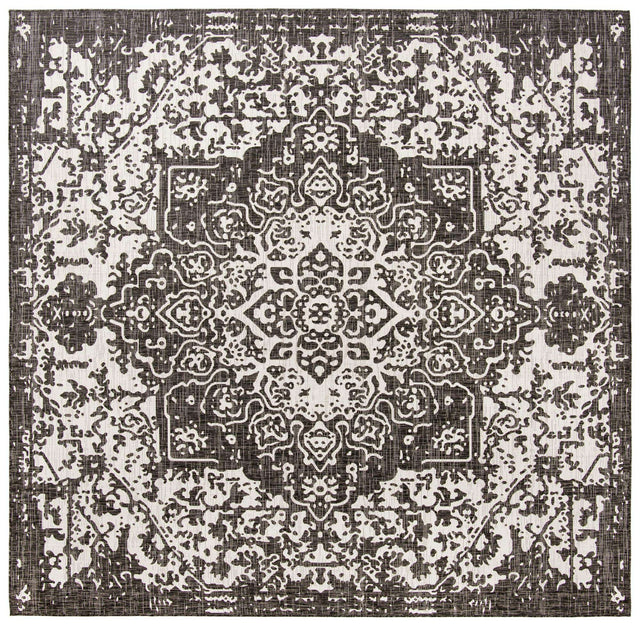 Charcoal Gray 10' 8 x 10' 8 Jill Zarin Outdoor Square Area Rug Weather Resistant for Patio, Deck, Terrace, Balcony, Porch Durable 100% Polypropylene Carpet for Outside for Sale at Rug Engine