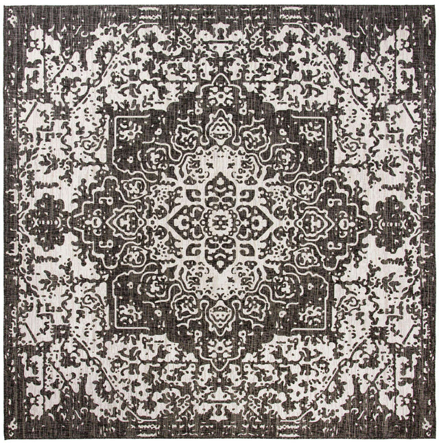 Charcoal Gray 13' 1 x 13' 1 Jill Zarin Outdoor Square Area Rug Weather Resistant for Patio, Deck, Terrace, Balcony, Porch Durable 100% Polypropylene Carpet for Outside for Sale at Rug Engine