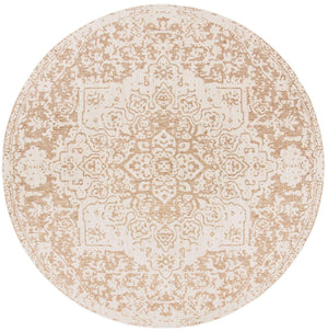 Beige 13' 1 x 13' 1 Jill Zarin Outdoor Round Area Rug Weather Resistant for Patio, Deck, Terrace, Balcony, Porch Durable 100% Polypropylene Carpet for Outside for Sale at Rug Engine