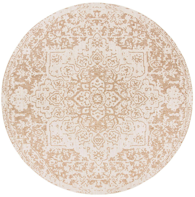 Beige 13' 1 x 13' 1 Jill Zarin Outdoor Round Area Rug Weather Resistant for Patio, Deck, Terrace, Balcony, Porch Durable 100% Polypropylene Carpet for Outside for Sale at Rug Engine