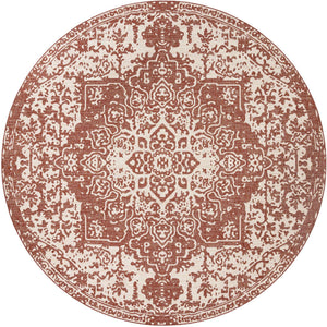 Rust Red 13' 1 x 13' 1 Jill Zarin Outdoor Round Area Rug Weather Resistant for Patio, Deck, Terrace, Balcony, Porch Durable 100% Polypropylene Carpet for Outside for Sale at Rug Engine