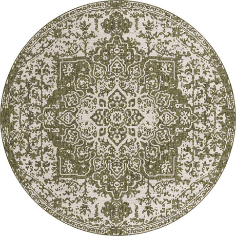 Green 11' x 11' Jill Zarin Outdoor Round Rug