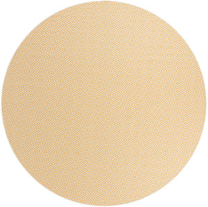 Yellow Ivory 13' 1 x 13' 1 Jill Zarin Outdoor Round Area Rug Weather Resistant for Patio, Deck, Terrace, Balcony, Porch Durable 100% Polypropylene Carpet for Outside for Sale at Rug Engine