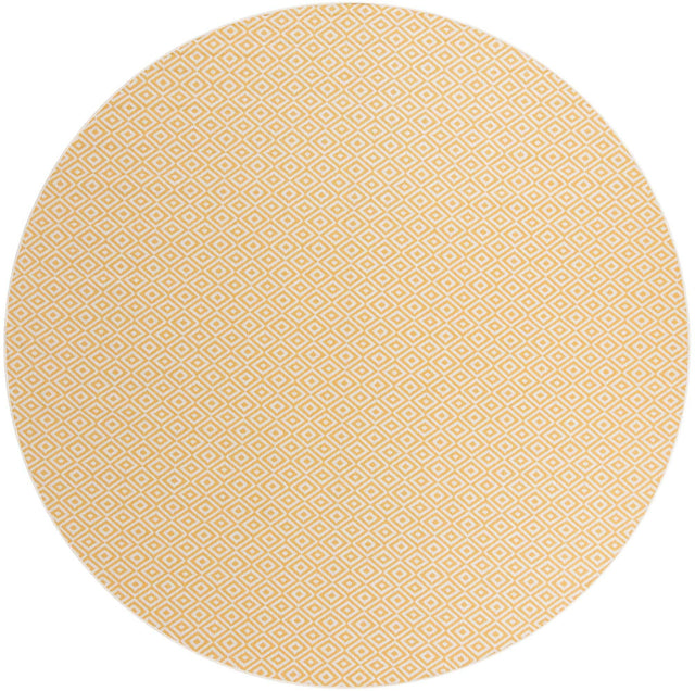 Yellow Ivory 13' 1 x 13' 1 Jill Zarin Outdoor Round Area Rug Weather Resistant for Patio, Deck, Terrace, Balcony, Porch Durable 100% Polypropylene Carpet for Outside for Sale at Rug Engine