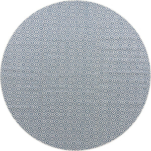 Blue 10' 8 x 10' 8 Jill Zarin Outdoor Round Area Rug Weather Resistant for Patio, Deck, Terrace, Balcony, Porch Durable 100% Polypropylene Carpet for Outside for Sale at Rug Engine