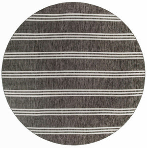 Charcoal 13' 1 x 13' 1 Jill Zarin Outdoor Round Area Rug Weather Resistant for Patio, Deck, Terrace, Balcony, Porch Durable 100% Polypropylene Carpet for Outside for Sale at Rug Engine
