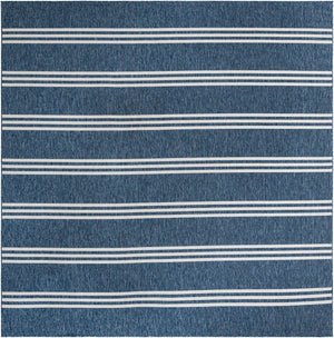 Blue 10' 8 x 10' 8 Jill Zarin Outdoor Square Area Rug Weather Resistant for Patio, Deck, Terrace, Balcony, Porch Durable 100% Polypropylene Carpet for Outside for Sale at Rug Engine
