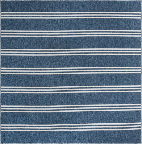 Blue 10' 8 x 10' 8 Jill Zarin Outdoor Square Area Rug Weather Resistant for Patio, Deck, Terrace, Balcony, Porch Durable 100% Polypropylene Carpet for Outside for Sale at Rug Engine