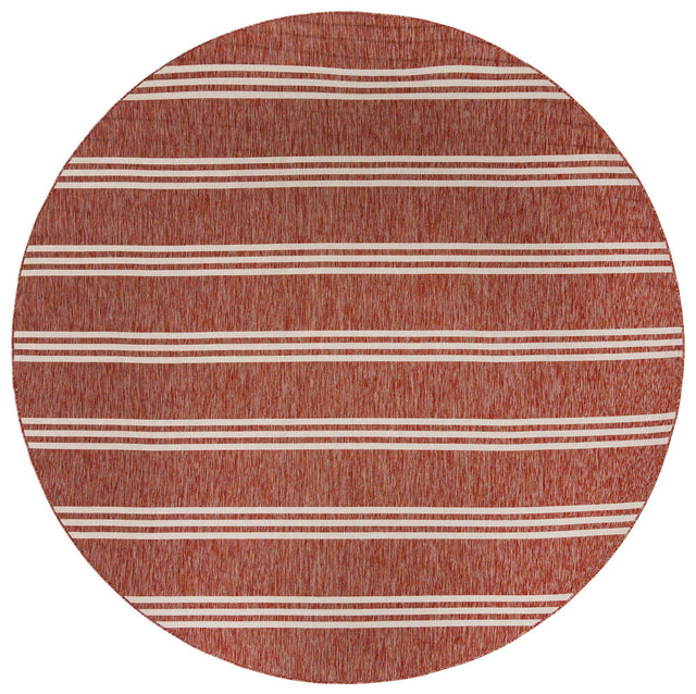 Rust Red 10' 8 x 10' 8 Jill Zarin Outdoor Round Area Rug Weather Resistant for Patio, Deck, Terrace, Balcony, Porch Durable 100% Polypropylene Carpet for Outside for Sale at Rug Engine