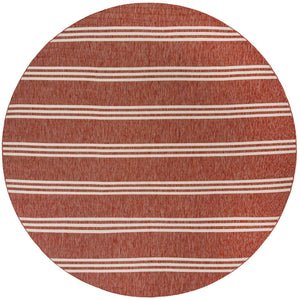 Rust Red 13' 1 x 13' 1 Jill Zarin Outdoor Round Area Rug Weather Resistant for Patio, Deck, Terrace, Balcony, Porch Durable 100% Polypropylene Carpet for Outside for Sale at Rug Engine