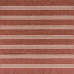 Rust Red 10' 8 x 10' 8 Jill Zarin Outdoor Square Area Rug Weather Resistant for Patio, Deck, Terrace, Balcony, Porch Durable 100% Polypropylene Carpet for Outside for Sale at Rug Engine