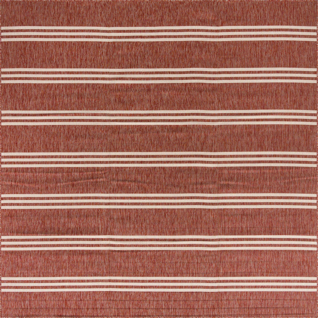 Rust Red 10' 8 x 10' 8 Jill Zarin Outdoor Square Area Rug Weather Resistant for Patio, Deck, Terrace, Balcony, Porch Durable 100% Polypropylene Carpet for Outside for Sale at Rug Engine