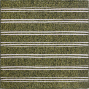 Green 10' 8 x 10' 8 Jill Zarin Outdoor Square Area Rug Weather Resistant for Patio, Deck, Terrace, Balcony, Porch Durable 100% Polypropylene Carpet for Outside for Sale at Rug Engine