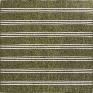 Green 13' 1 x 13' 1 Jill Zarin Outdoor Square Area Rug Weather Resistant for Patio, Deck, Terrace, Balcony, Porch Durable 100% Polypropylene Carpet for Outside for Sale at Rug Engine
