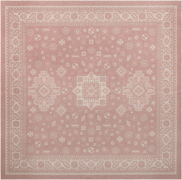 Pink 13' 1 x 13' 1 Outdoor Aztec Square Area Rug Weather Resistant for Patio, Deck, Terrace, Balcony, Porch 100% Polypropylene Traditional Carpet Mat for Sale at Rug Engine