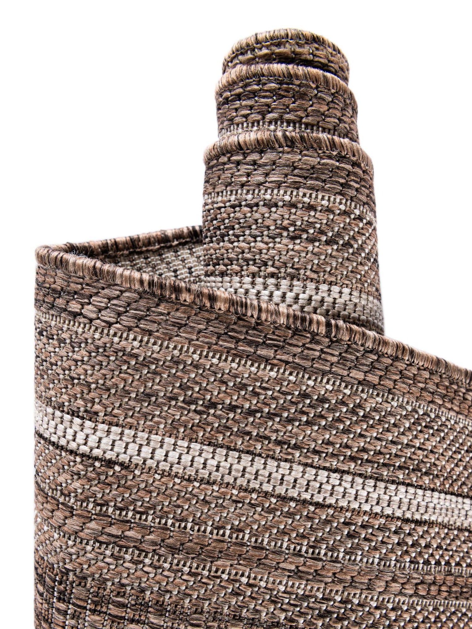 Brown 10' x 10' Outdoor Border Round Area Rug Weather Resistant for Patio, Deck, Terrace, Balcony, Porch 100% Polypropylene Classic Bordered Carpet for Sale at Rug Engine