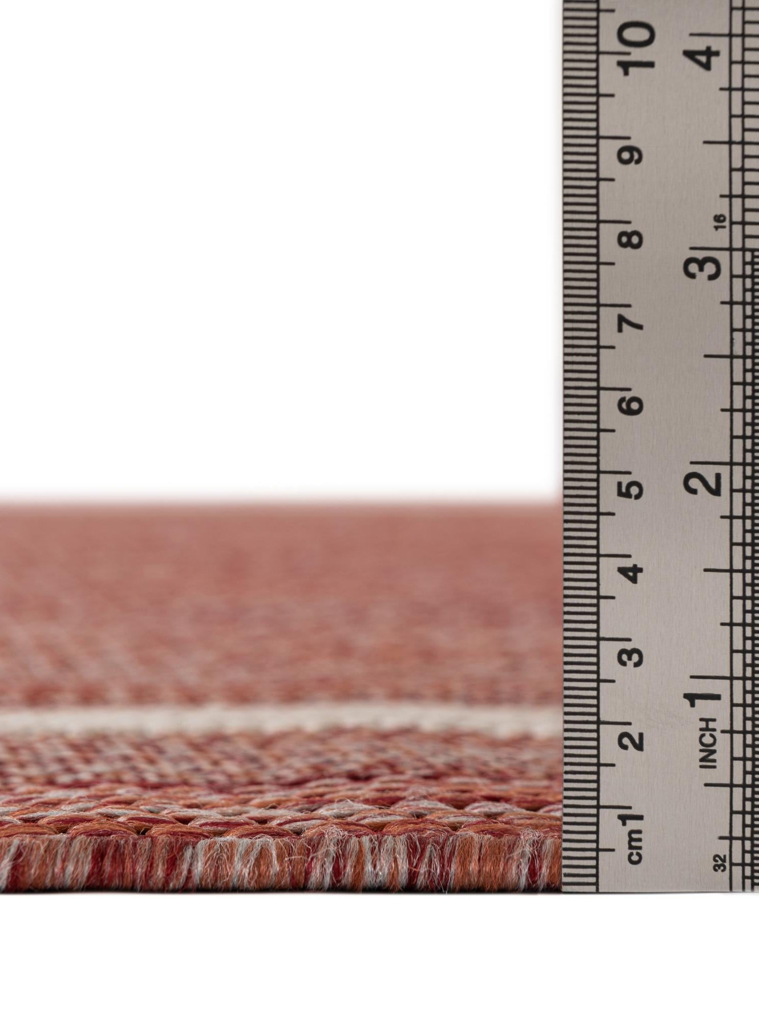 Rust Red 5' 3 x 5' 3 Outdoor Border Round Area Rug Weather Resistant for Patio, Deck, Terrace, Balcony, Porch 100% Polypropylene Classic Bordered Carpet for Sale at Rug Engine