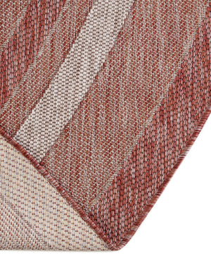 Rust Red 13' 1 x 13' 1 Outdoor Border Round Area Rug Weather Resistant for Patio, Deck, Terrace, Balcony, Porch 100% Polypropylene Classic Bordered Carpet for Sale at Rug Engine
